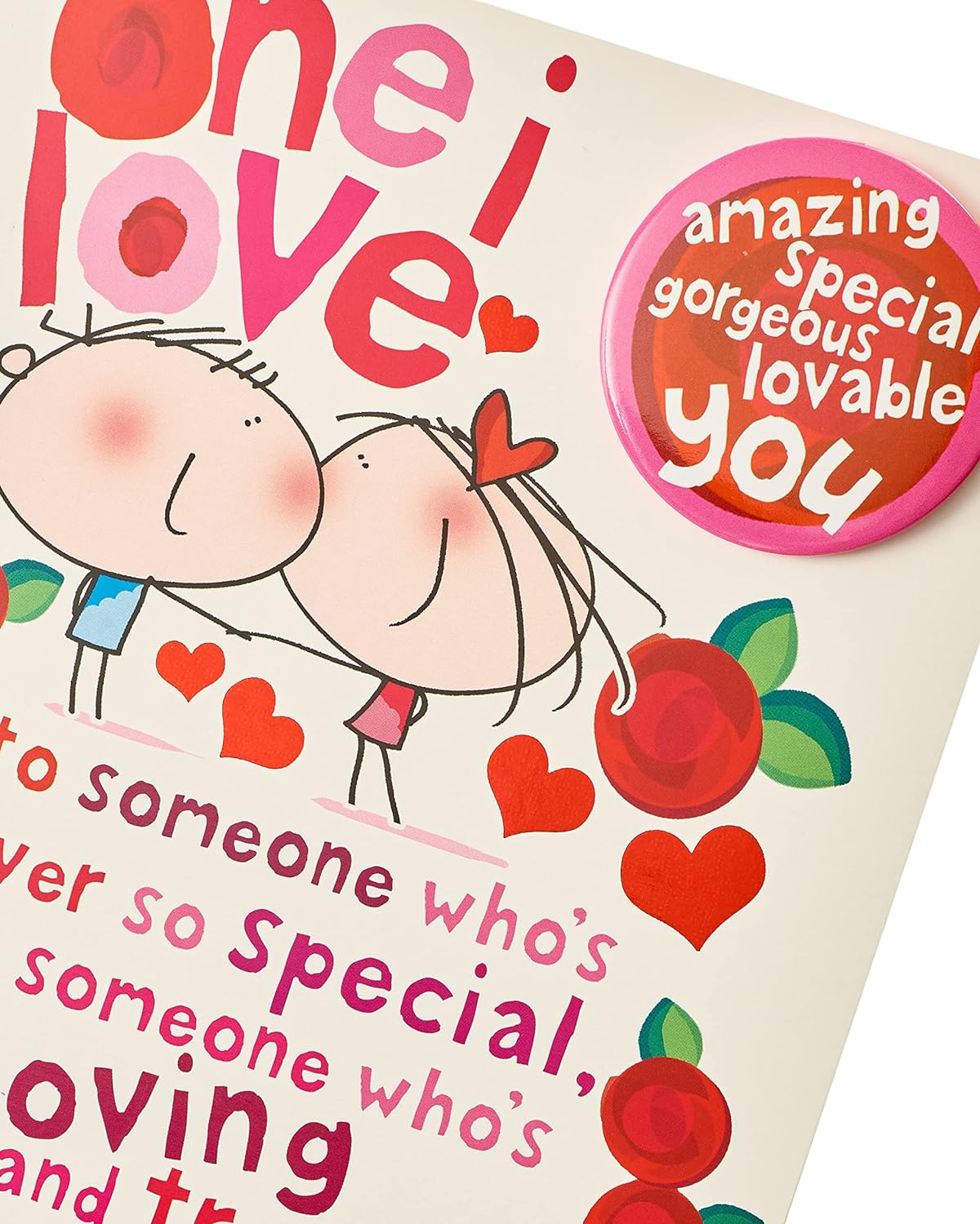 One I Love Birthday Card with Badge