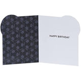 Black & Gold Football Design Birthday Card