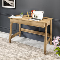 Ithaca Home Office Desk W1190 x D600 x H760mm Riviera Oak - 7700003