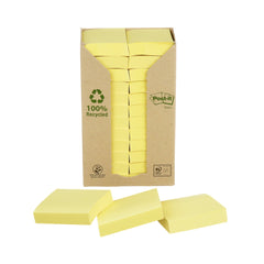Post-it Recycled Notes 38 mm x 51 mm Canary Yellow (Pack 24) 7100172247