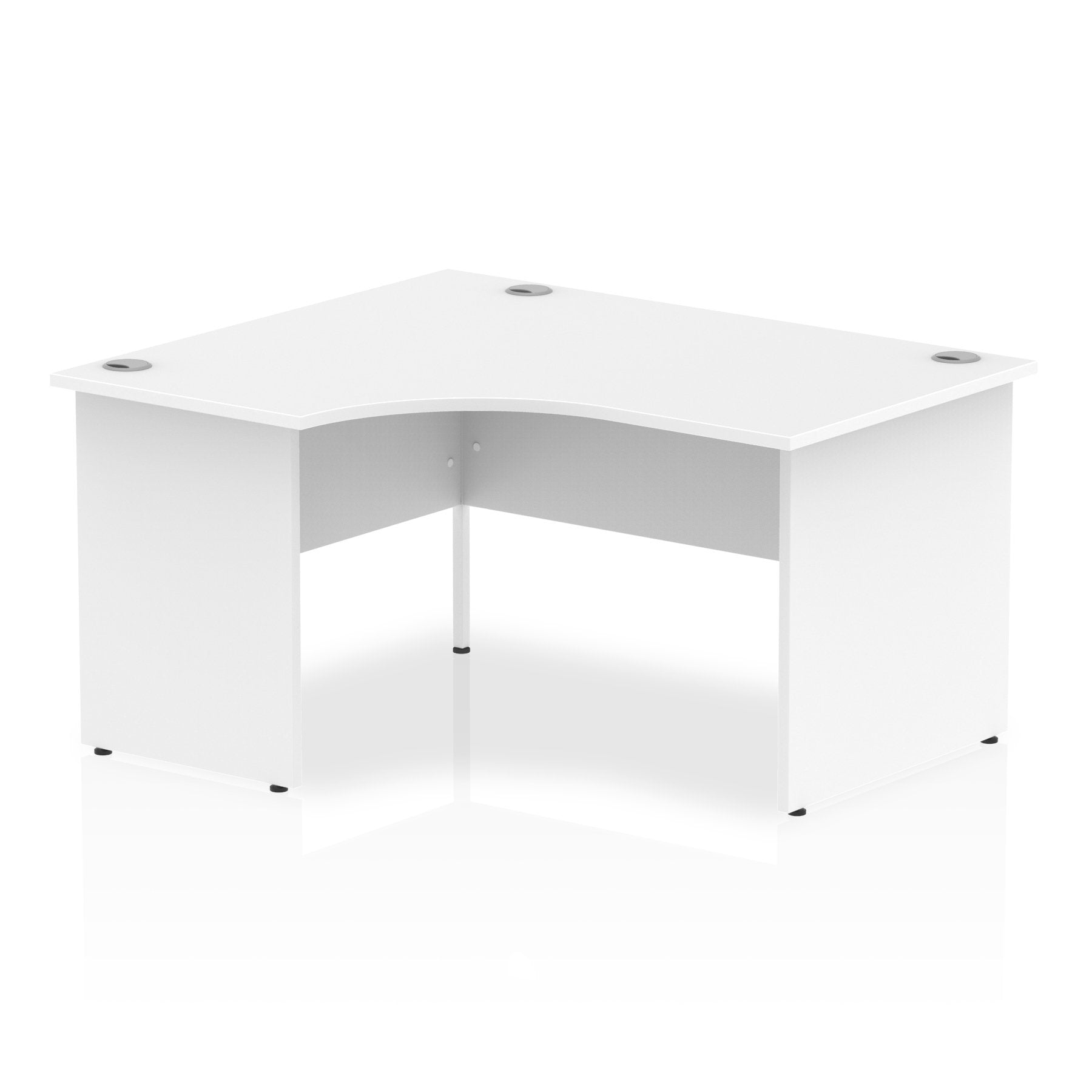Impulse 1400mm Left Crescent Desk White Top Panel End Leg I003870 DD