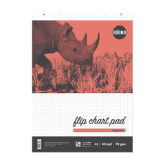Rhino A1 Flipchart Pad 40 Leaf 20mm Squared With Plain Reverse (Pack 10) - RHFC-2 DD
