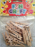 Mini Plain Wooden Pegs Craft Kit (4.8cm)