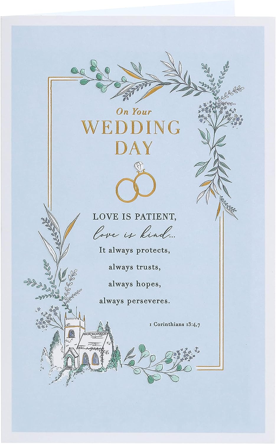 Wedding Card for Him/Her/Friend - Traditional Church Design