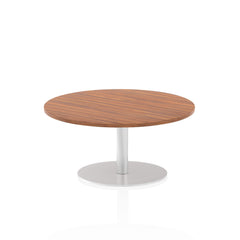 Dynamic Italia 1000mm Poseur Round Table Walnut Top 475mm High Leg ITL0137 DD