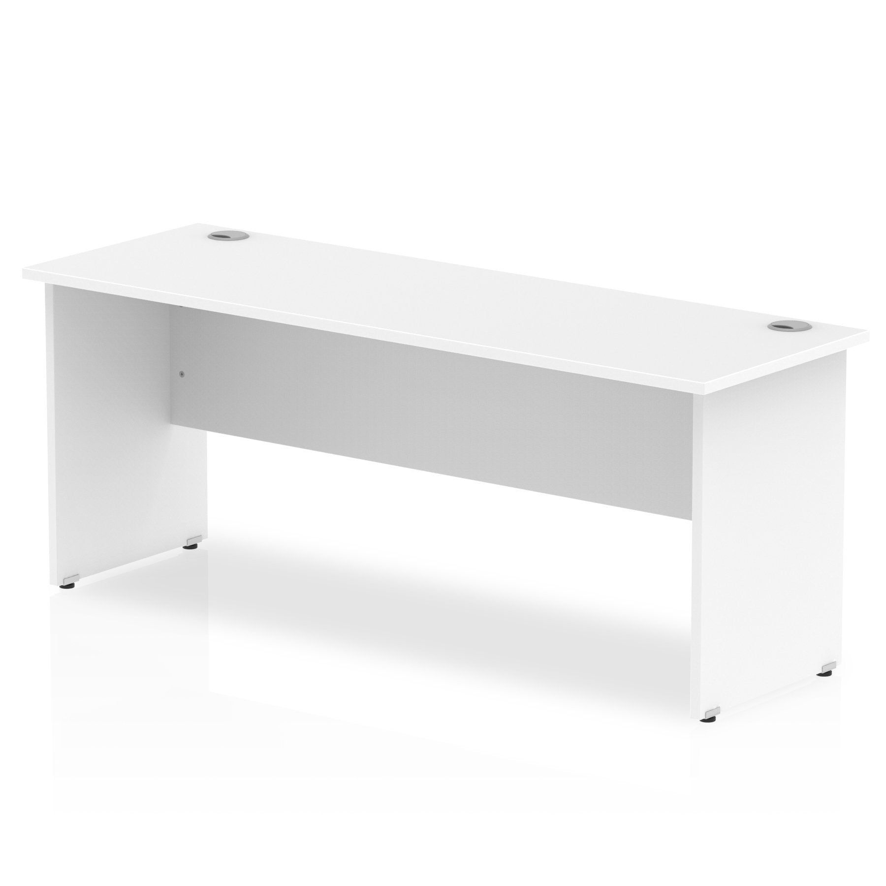 Impulse 1800 x 600mm Straight Desk White Top Panel End Leg MI002249 DD
