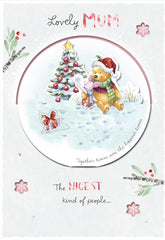 Christmas Greeting Card for Mum with Festive Seasonal Design and Loving Wishes