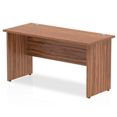 Impulse 1400 x 600mm Straight Desk Walnut Top Panel End Leg MI001966 DD