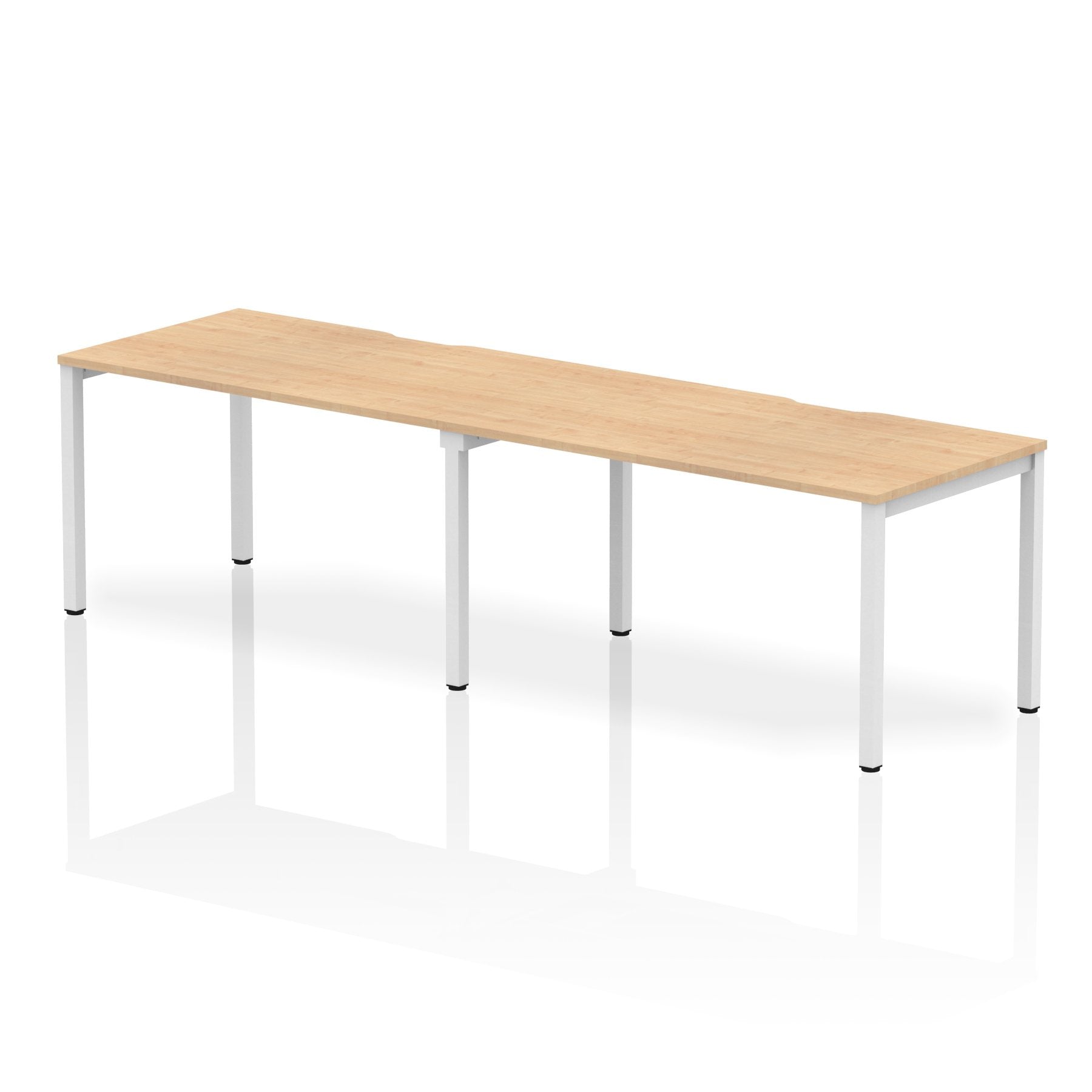 Dynamic Evolve Plus 1400mm Single Row 2 Person Desk Maple Top White Frame BE354 DD