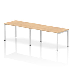 Dynamic Evolve Plus 1400mm Single Row 2 Person Desk Maple Top White Frame BE354 DD