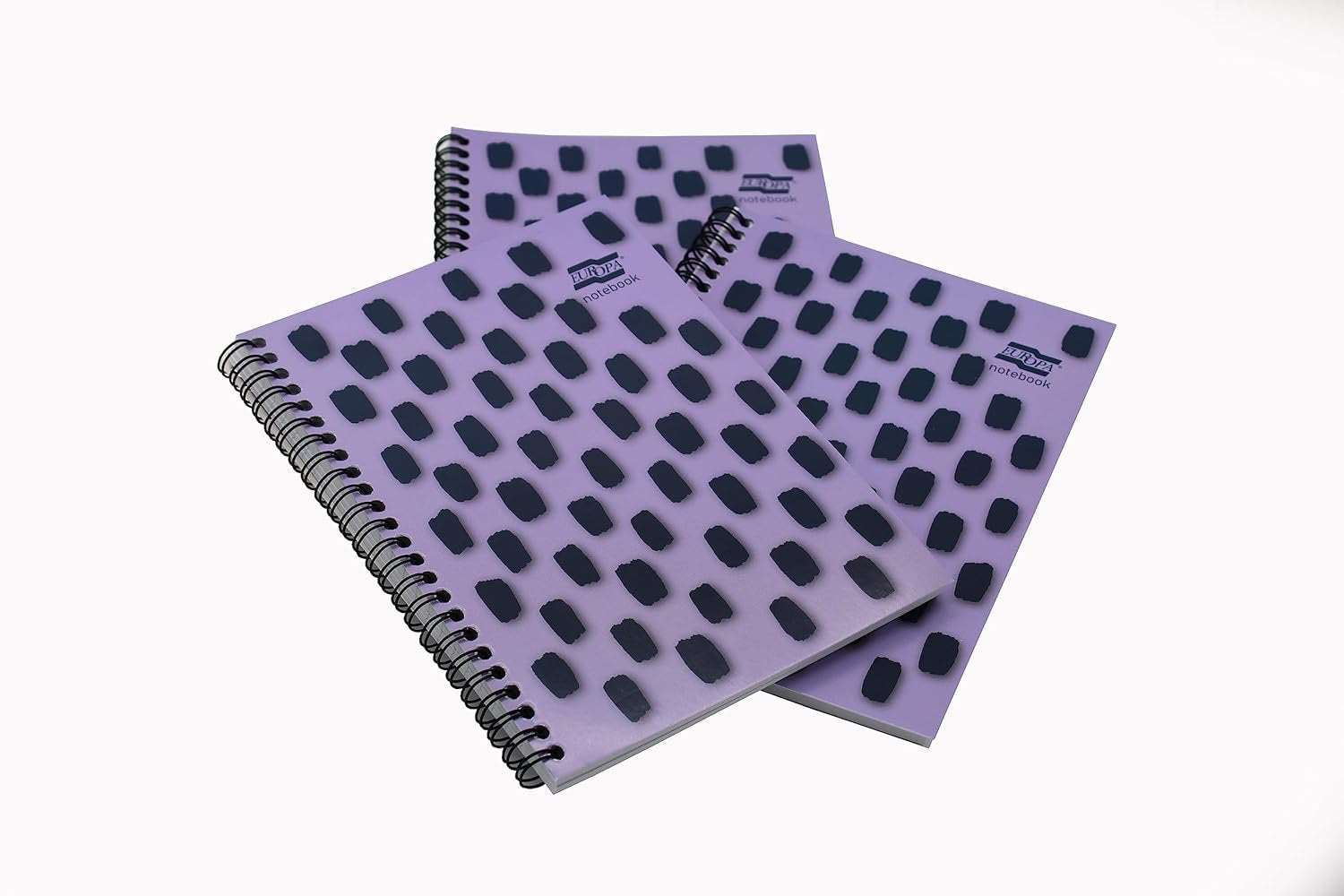 Europa Splash A5 Notepad Wirebound 160 Pages 80gsm FSC Paper Ruled Punched 4 Holes Purple (Pack 3) - EU1504Z