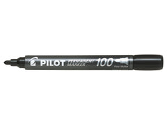Pilot 100 Permanent Marker Bullet Tip Fine 1.0mm Line Black (Pack 12) - 4902505511097
