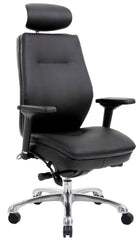 Domino Black Bonded Leather Chair with Headrest PO000065 DD
