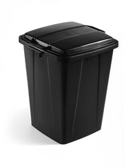 Durable DURABIN ECO 80% Recycled Plastic Waste Recycling Bin 90 Litre Black with Black Lid - VEH2024002 DD