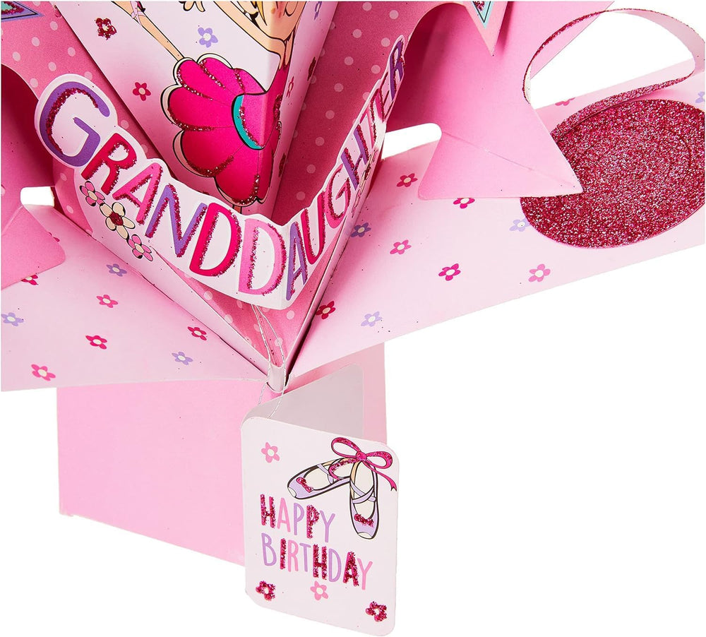 Granddaughter Birthday Pop-Up Greeting Card Original Second Nature 3D Pop Up Cards