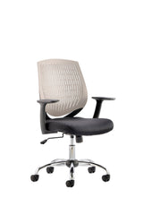 Dura Medium Back Task Operator Office Chair With Arms Grey Back/Black Airmesh Seat - OP000017 DD