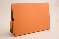Guildhall Double Pocket Legal Wallet Manilla Foolscap 315gsm Orange (Pack 25) - 214-ORGZ