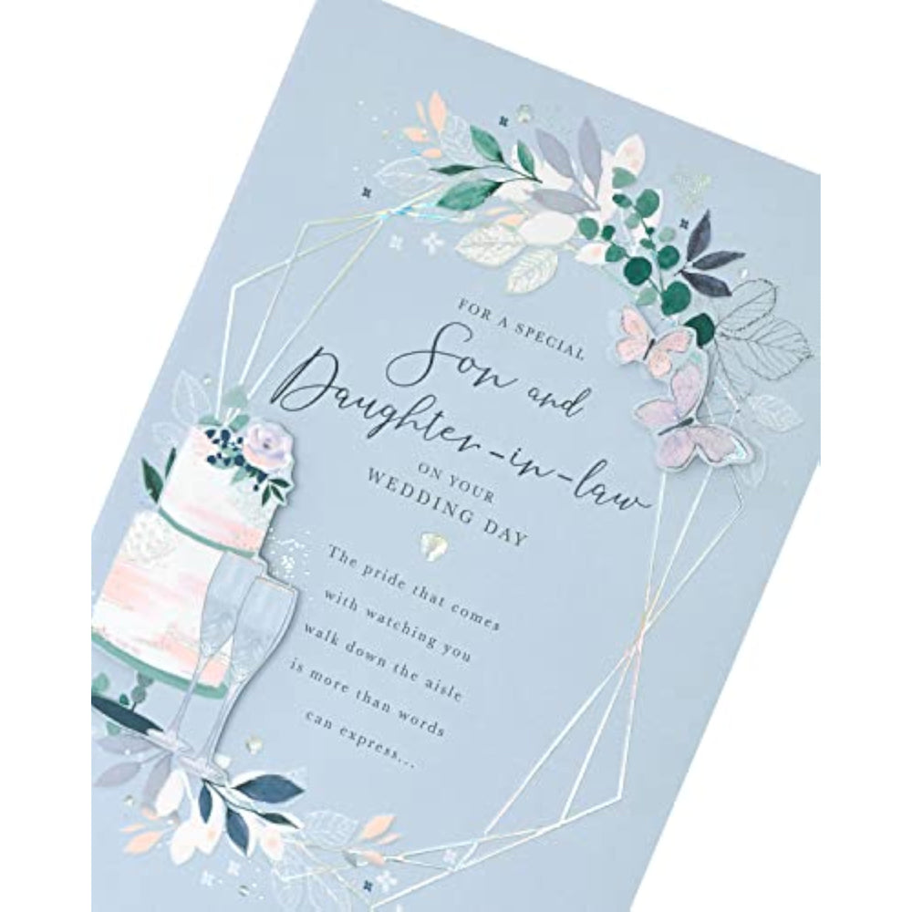 Son and Daughter in Law Wedding Day Card