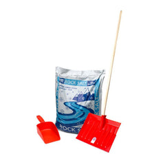 ValueX Salt And Shovel Kit Includes 1 x 25kg Rock Salt 1 Scoop And 1 Snow Shovel 0108058 DD
