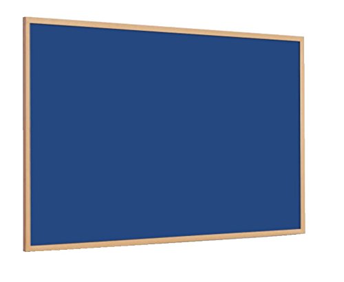 Magiboards Slim Frame Blue Felt Noticeboard Wood Frame 1500x1200mm - NF1WB6BLU DD