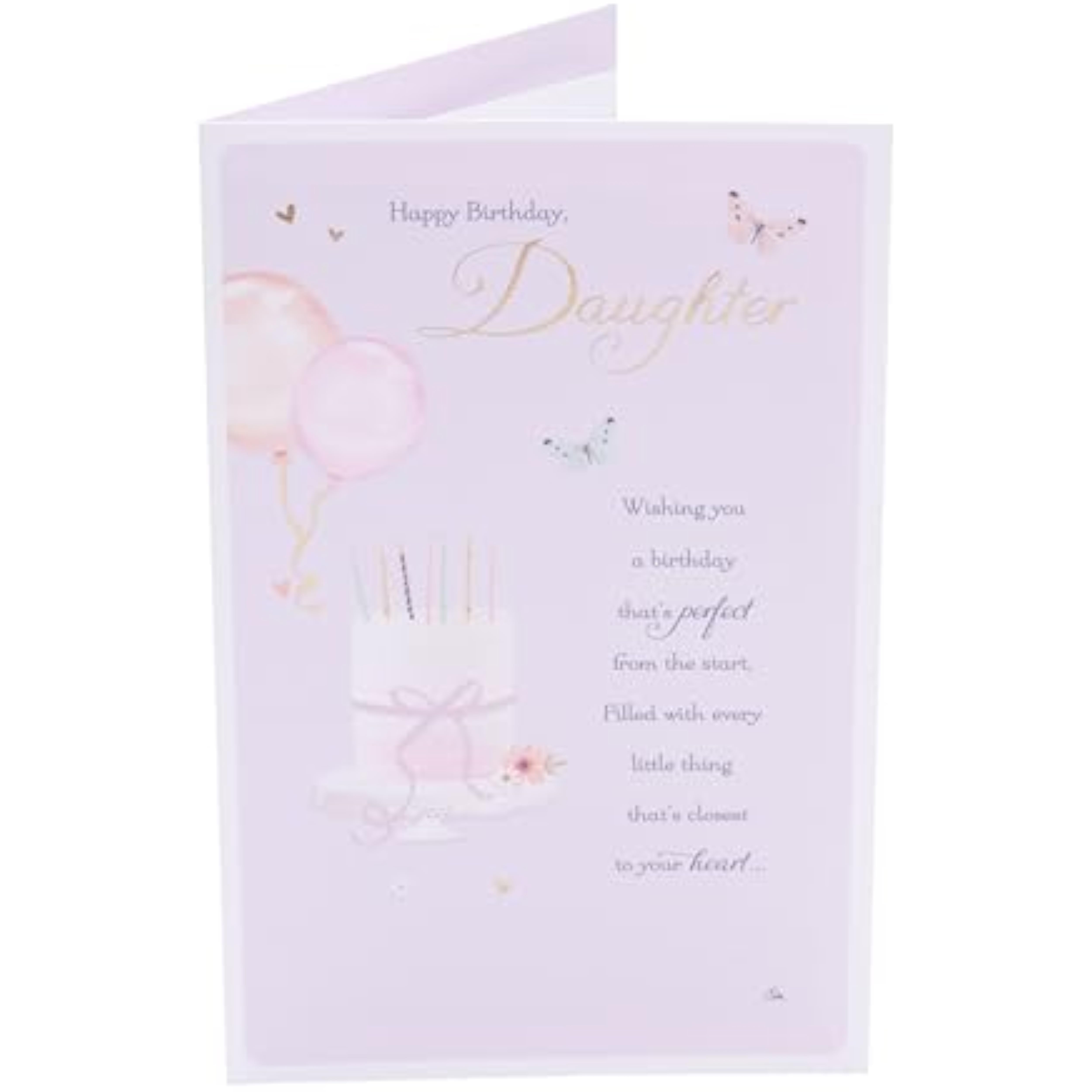 Light Pink Design Daughter Birthday Cards