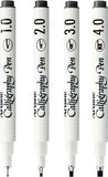 Artline EK-240W4 Calligraphy Pen - Assorted (Pack of 4), black