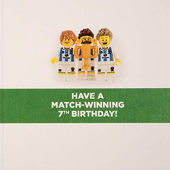 Age 7th Lego Iconics Football Design Birthday Card