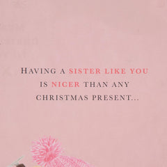 Christmas Greeting Card for Sister with Festive Seasonal Design and Heartfelt Wishes