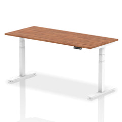 Dynamic Air 1800 x 800mm Height Adjustable Desk Walnut Top White Leg HA01028 DD