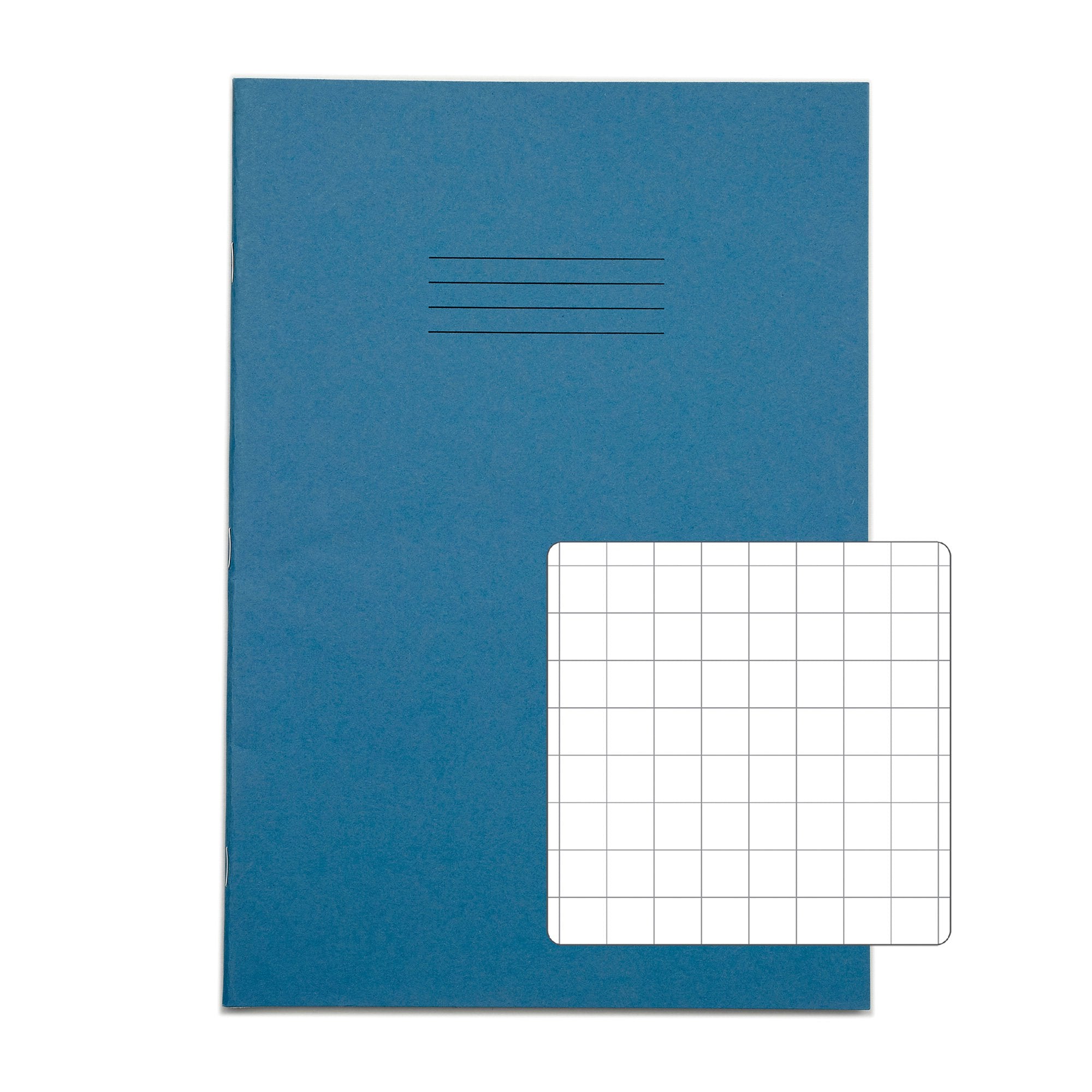 Rhino A4 Exercise Book 64 Page 10mm Squares S10 Light Blue (Pack 50) - VEX677-995-8 DD