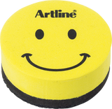 Yellow Round Smiley Face Mag Eraser