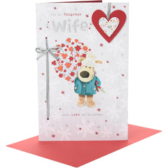 Boofle With Flower Wife Christmas Card