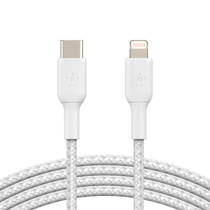 Belkin BoostCharge 1m White Braided Lightning to USB-C Cable