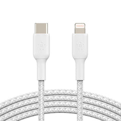 Belkin BoostCharge 1m White Braided Lightning to USB-C Cable