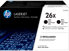 HP 26X Black High Yield Toner Cartridge Twinpack 2 x 9K pages (Pack 2) for HP LaserJet Pro M402/M426 - CF226XD