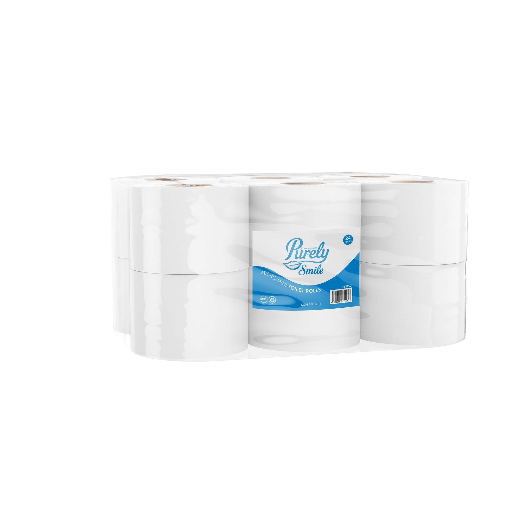ValueX Micro Mini Toilet Roll 2 Ply Recycled 120 Metres (Pack 24) PS1150
