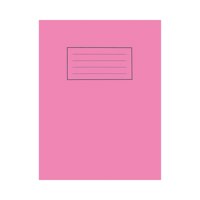 Silvine 9x7 inch/229x178mm Exercise Book Plain Pink 80 Pages (Pack 10) - EX112