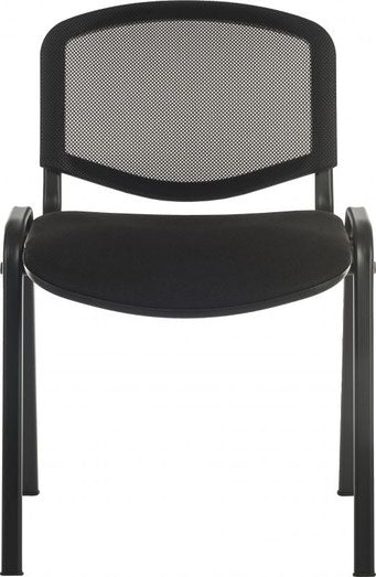 Conference Mesh Back Stackable Chair Black - 1500MESH-BLK DD