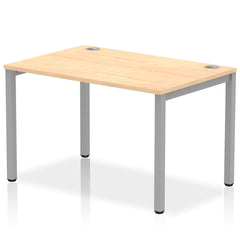 Impulse Single Row Bench Desk W1200 x D800 x H730mm Maple Finish Silver Frame - IB00246 DD