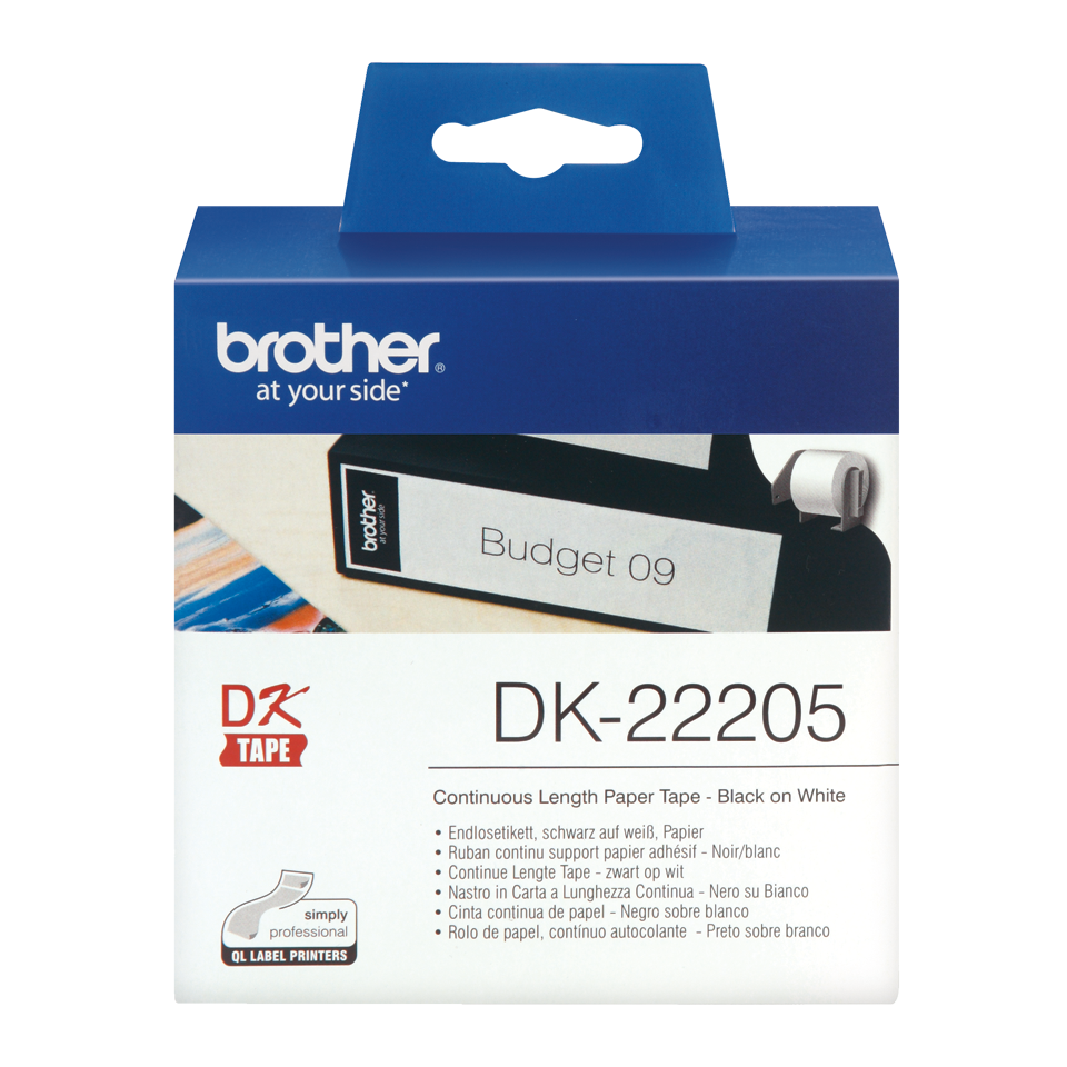 Brother Continuous Paper Roll 62mm x 30m - DK22205