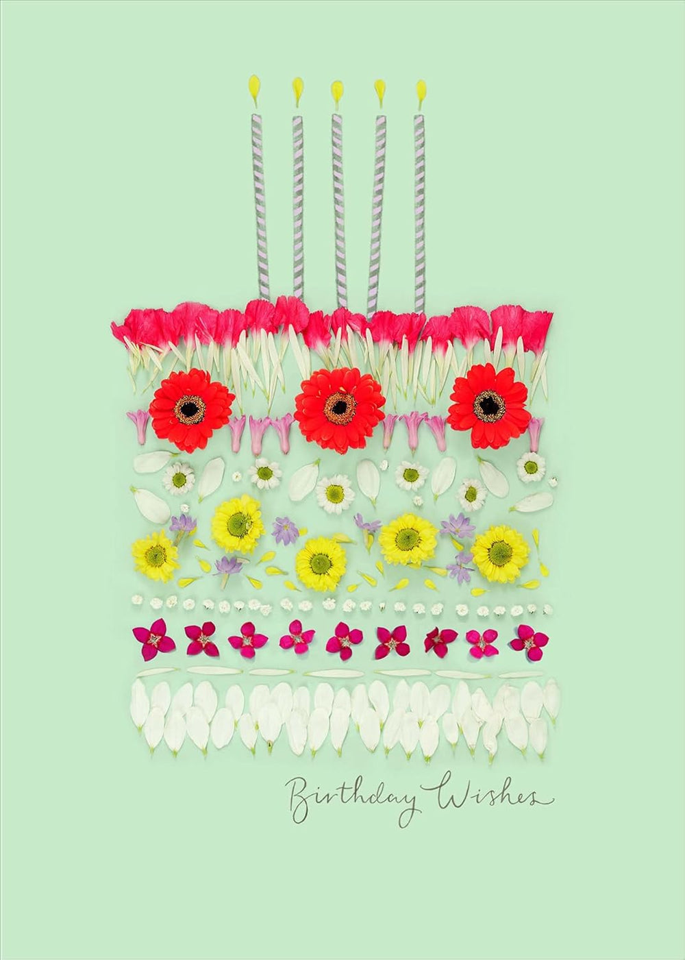 Floral Cake Design Into The Meadow Birthday Wishes Card