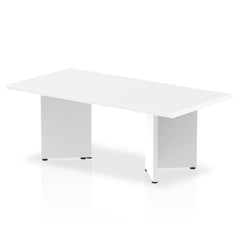 Dynamic Impulse W1200 x D600 x H435mm Rectanguar Coffee Table Panel Arrowhead Leg White Finish - I003418 DD