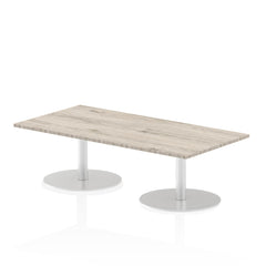 Dynamic Italia 1600 x 800mm Poseur Rectangular Table Grey Oak Top 475mm High Leg ITL0285 DD