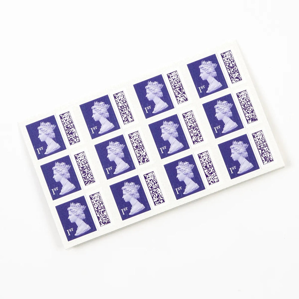 1st Class Stamp Book – Pack of 50 Self-Adhesive Stamps for UK Priority Mail