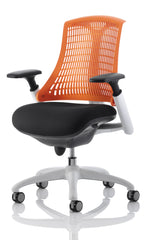 Flex Chair White Frame Back With Orange Back KC0059 DD