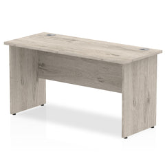 Impulse 1400 x 600mm Straight Desk Grey Oak Top Panel End Leg I003088 DD
