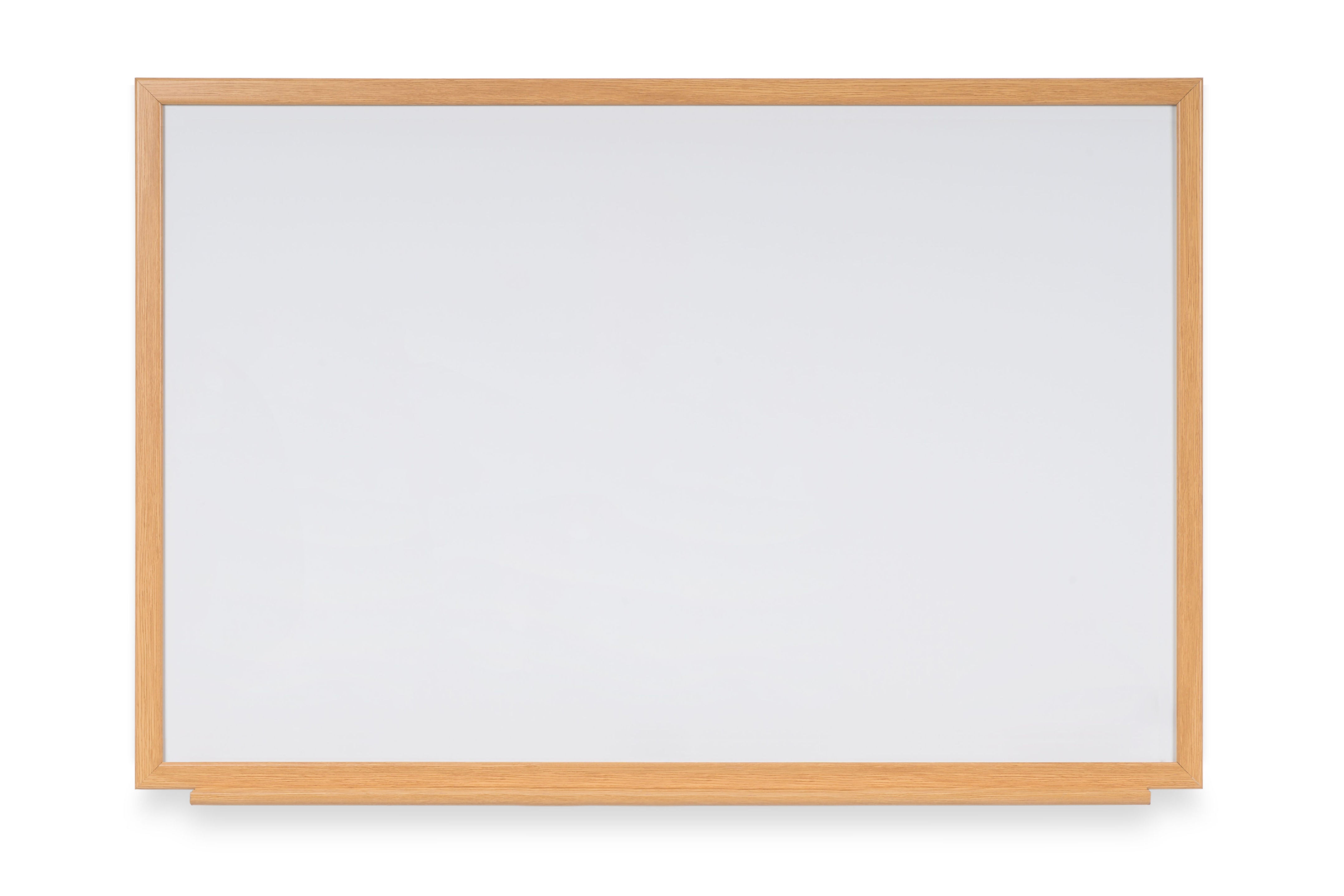 Bi-Office Earth-It Non Magnetic Melamine Whiteboard Oak Wood Frame 2400x1200mm - MB86002319 DD