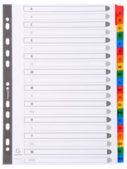 Exacompta Index A-Z A4 160gsm Card White with Coloured Mylar Tabs - 1111E
