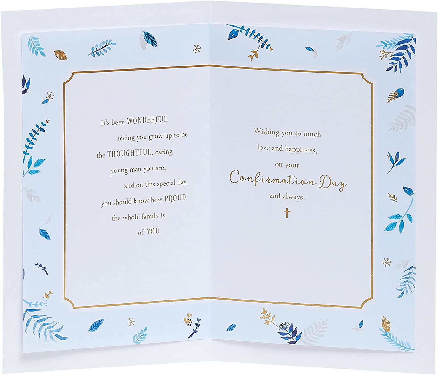 Flower Design Confirmation Card for Grandson