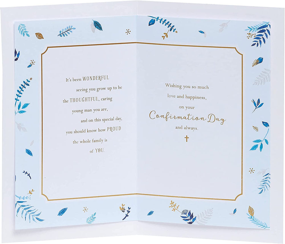Flower Design Confirmation Card for Grandson